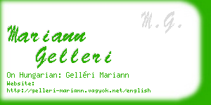 mariann gelleri business card